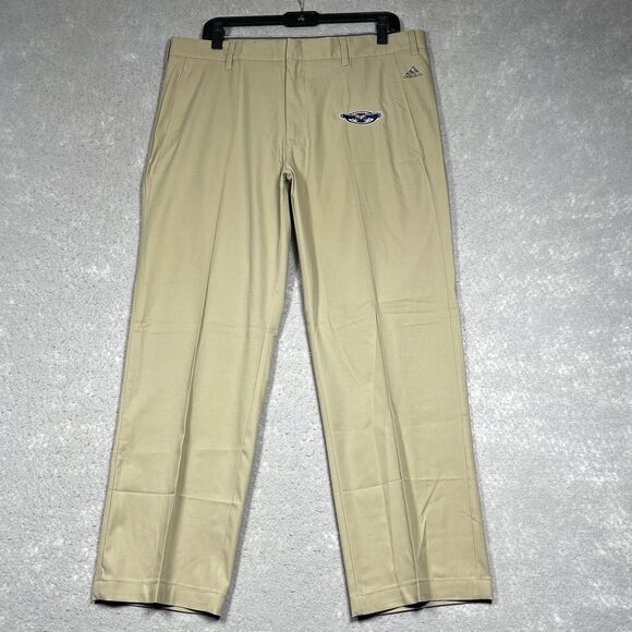 Adidas Florida Atlantic University Pants Golf SZ 36 Beige FAU Owls School Issued - Picture 1 of 12